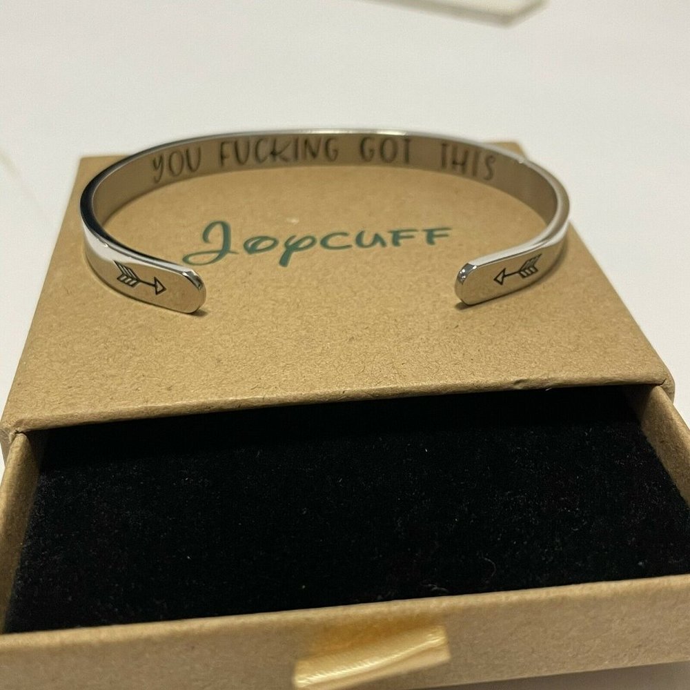 Joycuff Cuff Bracelet Bangle Stainless Steel You F**king Got This Motivational